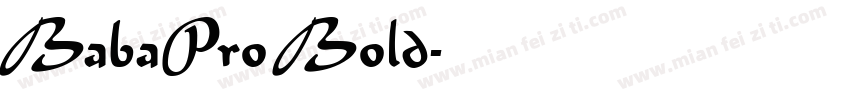 BabaPro Bold字体转换